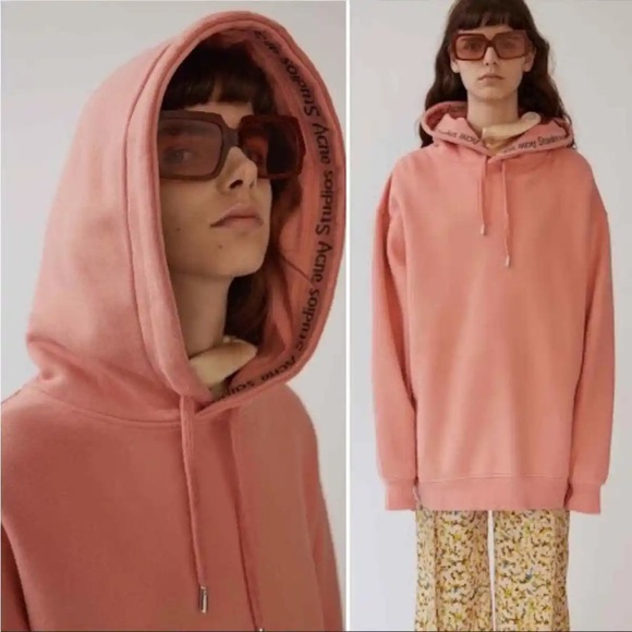 ACNE STUDIOS yala ribbed peach hoodie - Picture 9 of 9